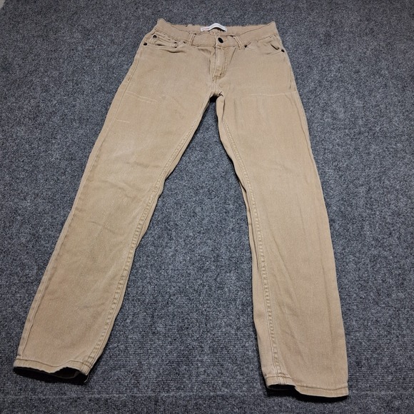 Levi's 510 Jeans Men's Size  27x27 Khaki Tan Skinny Slim Stretch Denim Pants VTG - Picture 1 of 14
